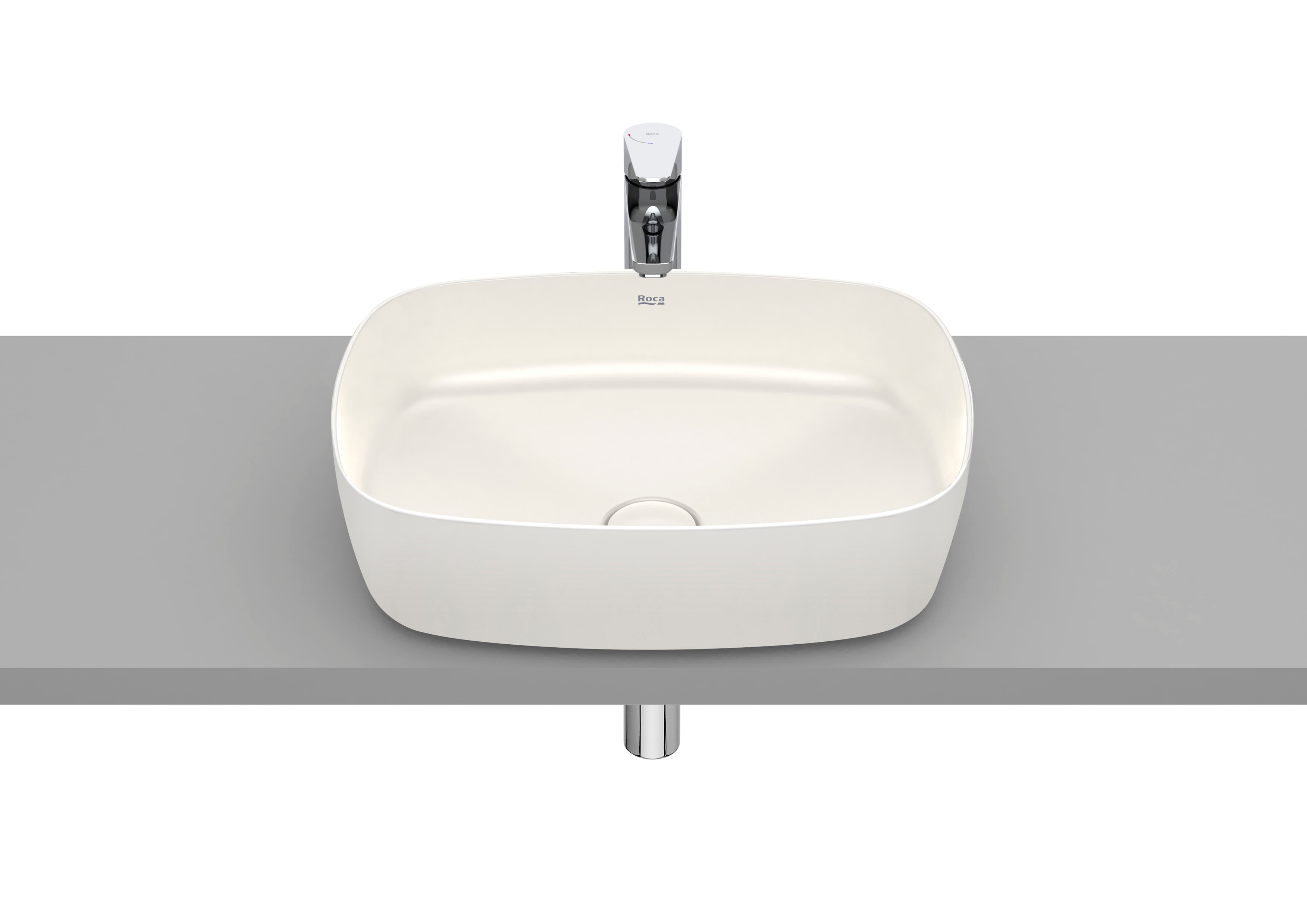 Roca Inspira SOFT – Умивалник върху плот 50×37×14см White бял FINECERAMIC® A327500000
