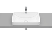 Roca Inspira SQUARE – Умивалник за вграждане в плот 55×37×7.5см White бял FINECERAMIC® A327534000