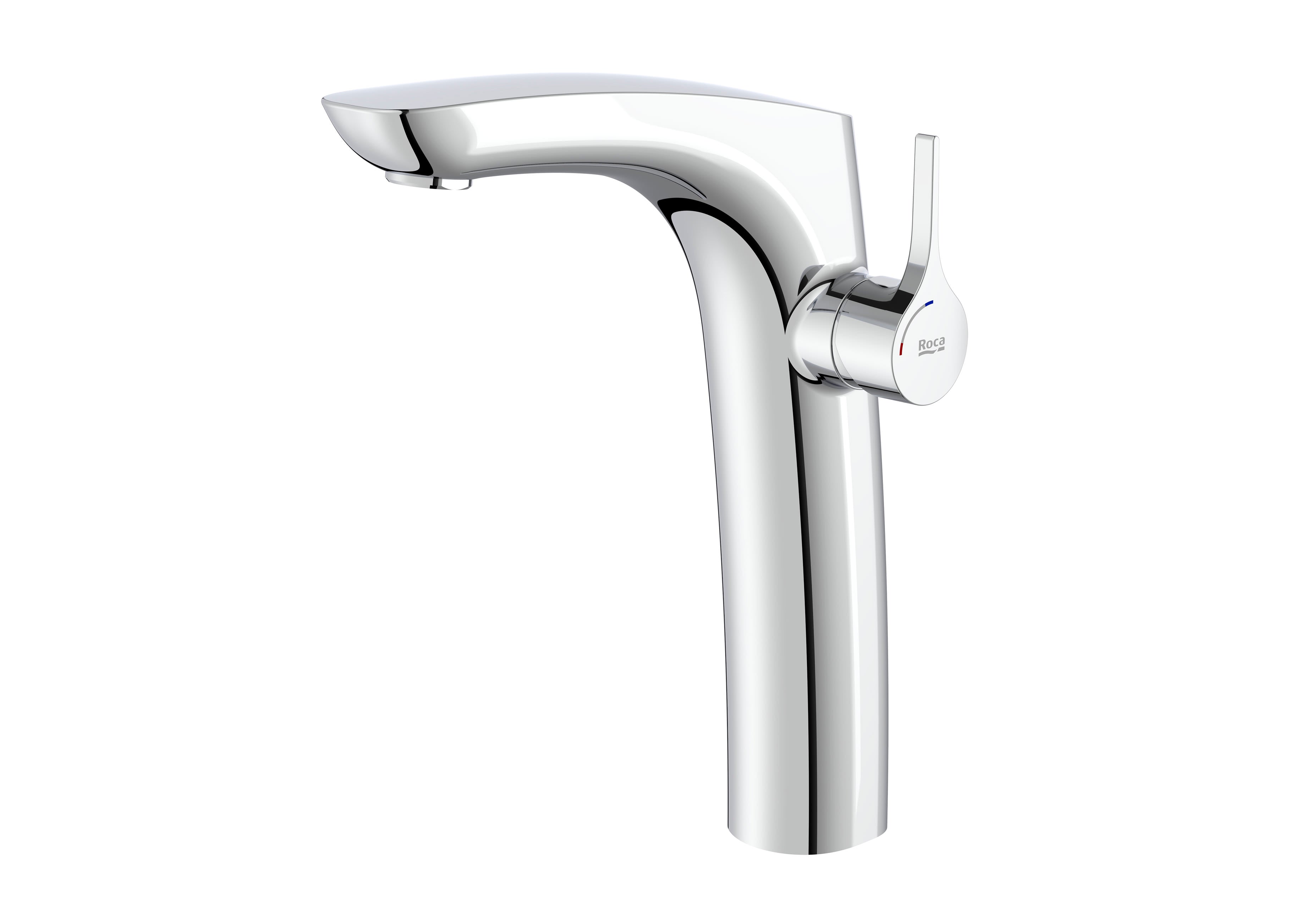 Roca Insignia Смесител за умивалник с click-clack, висока база, Cold Start Chrome A5A3A3AC00