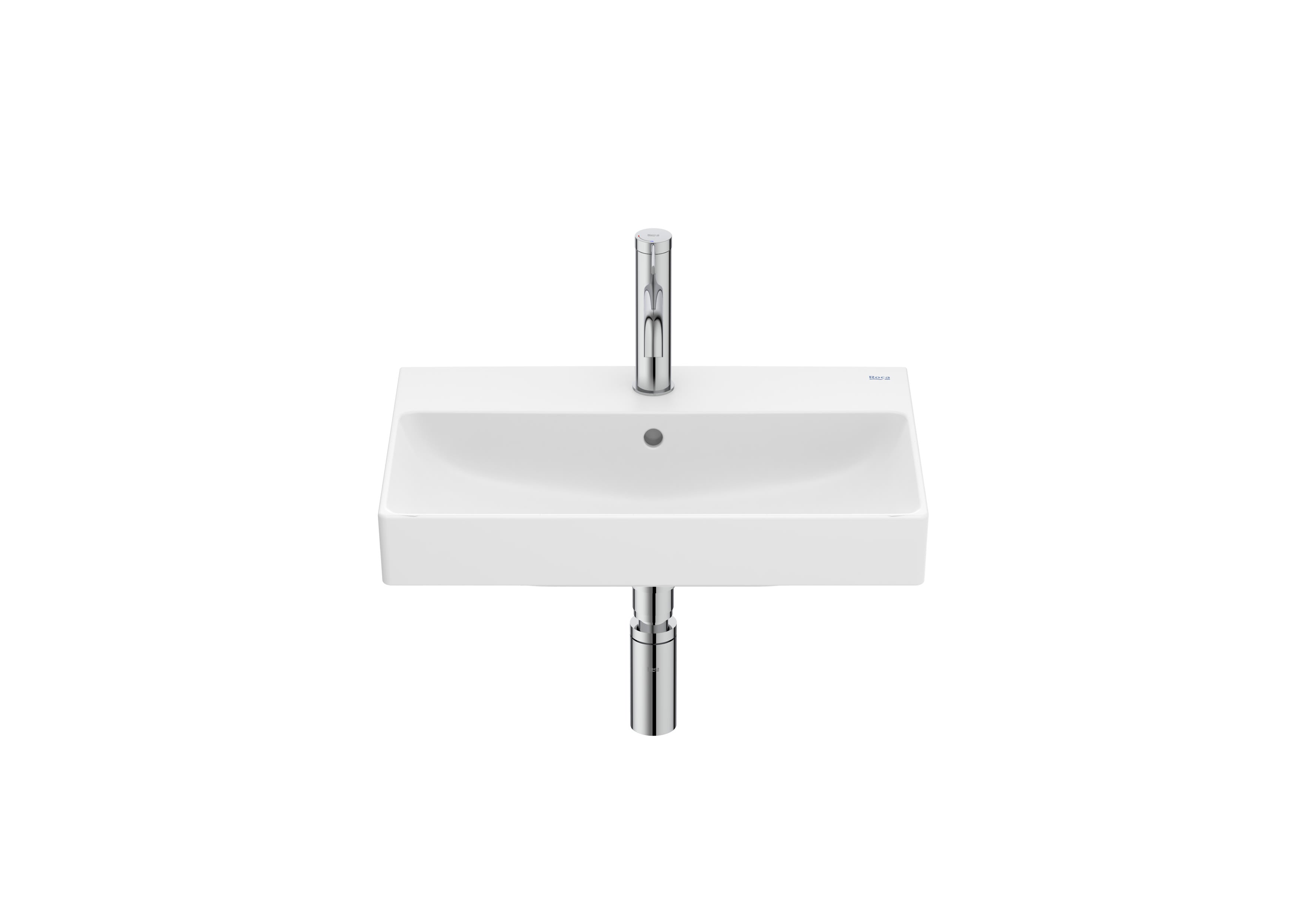 Roca ONA – Компактен умивалник за стенен монтаж 55×36×15см Glossy White бял гланц A327683000