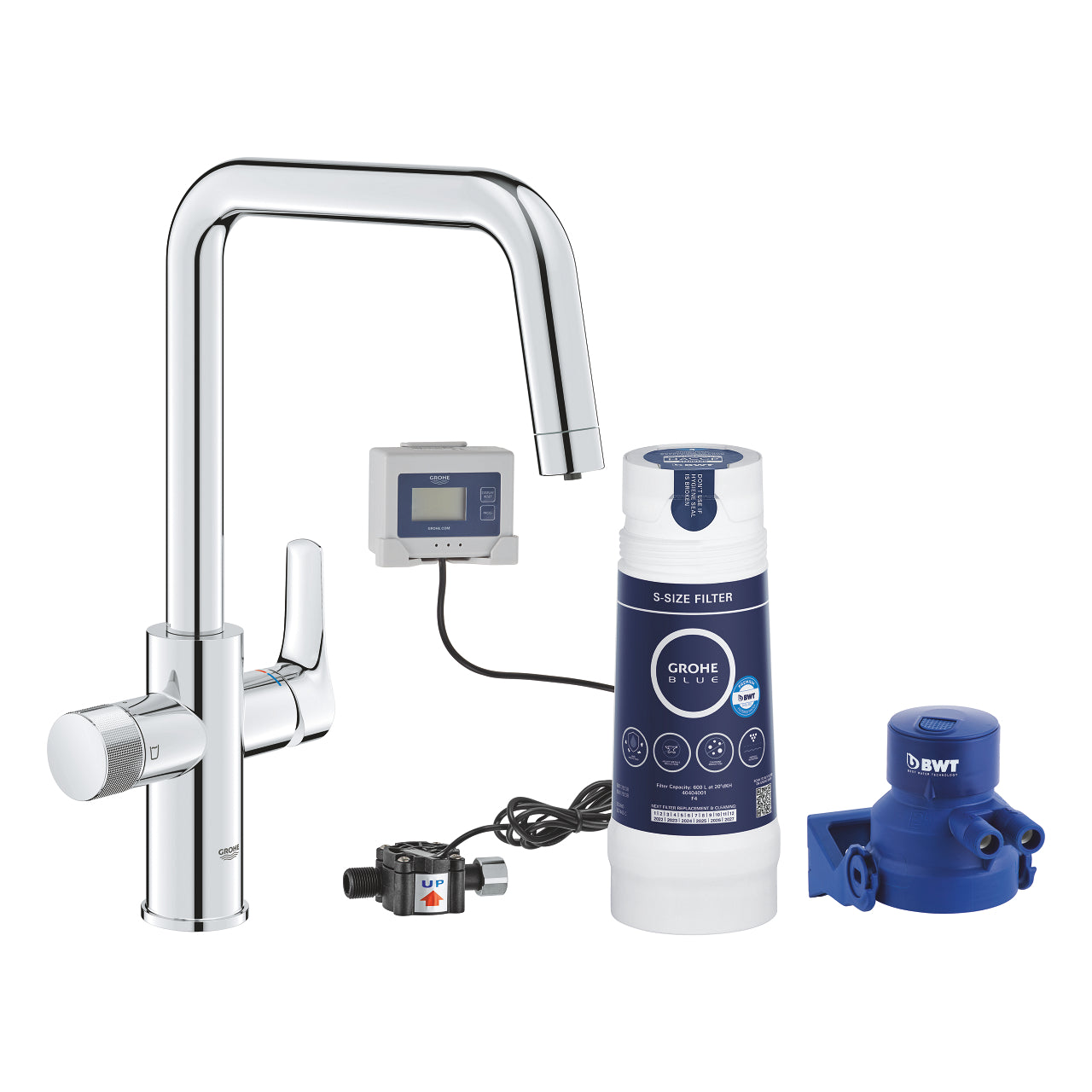 GROHE Blue Pure Eurosmart Кухненски Смесител за Филтрирана Вода U-чучур Завърта 150° Chrome 30584000 - Stonea.BG