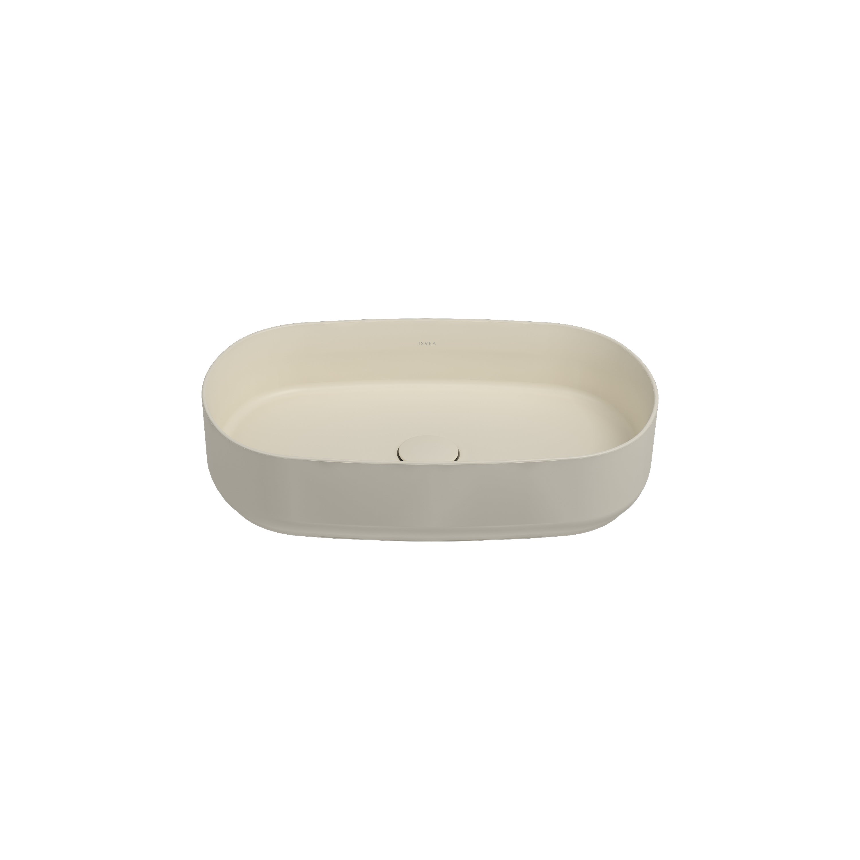 Isvea INFINITY Мивка върху плот Елипса 55×36×12см Ivory беж мат 10NF65055-2K
