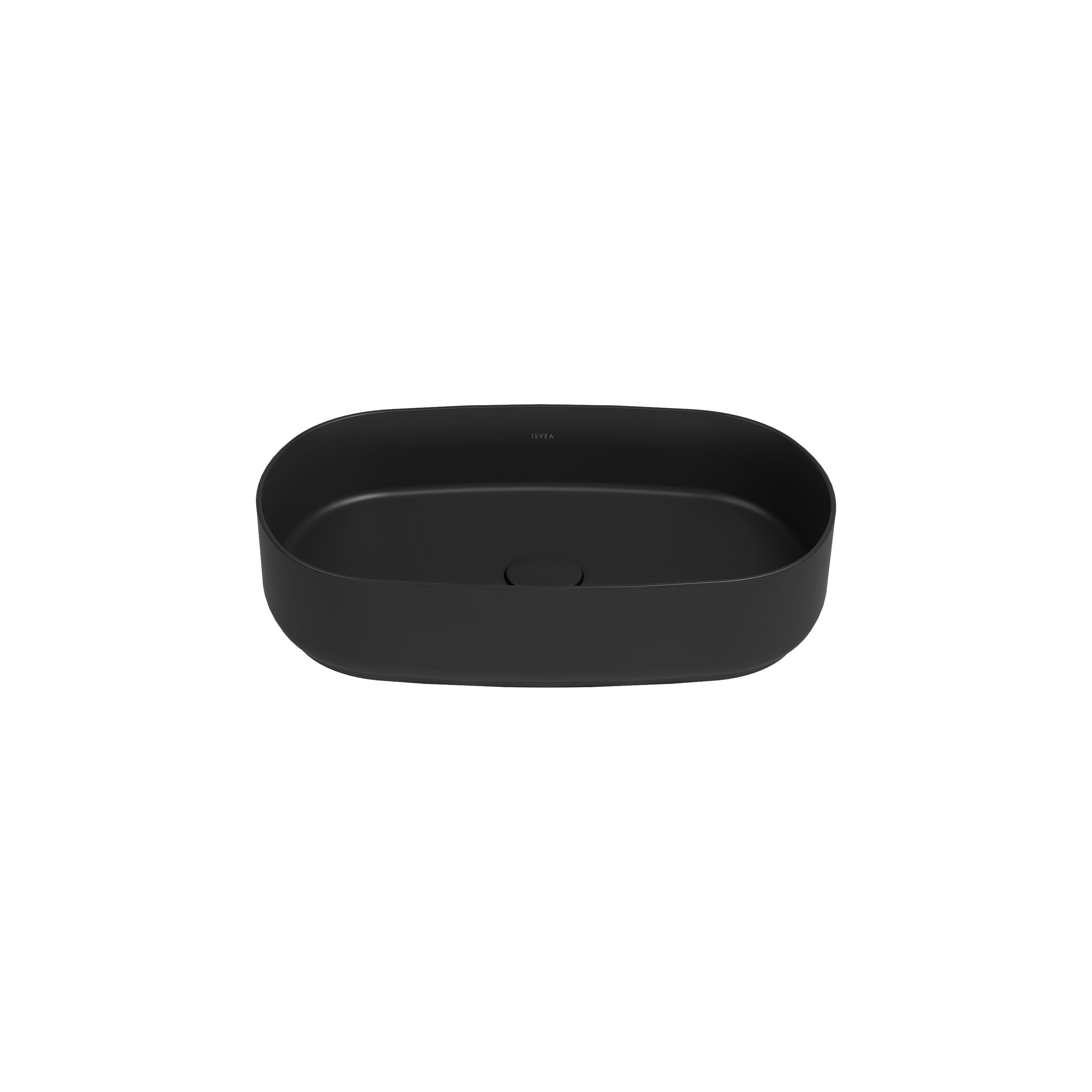 Isvea INFINITY Мивка върху плот Елипса 55×36×12см Black черен мат 10NF65055-2N