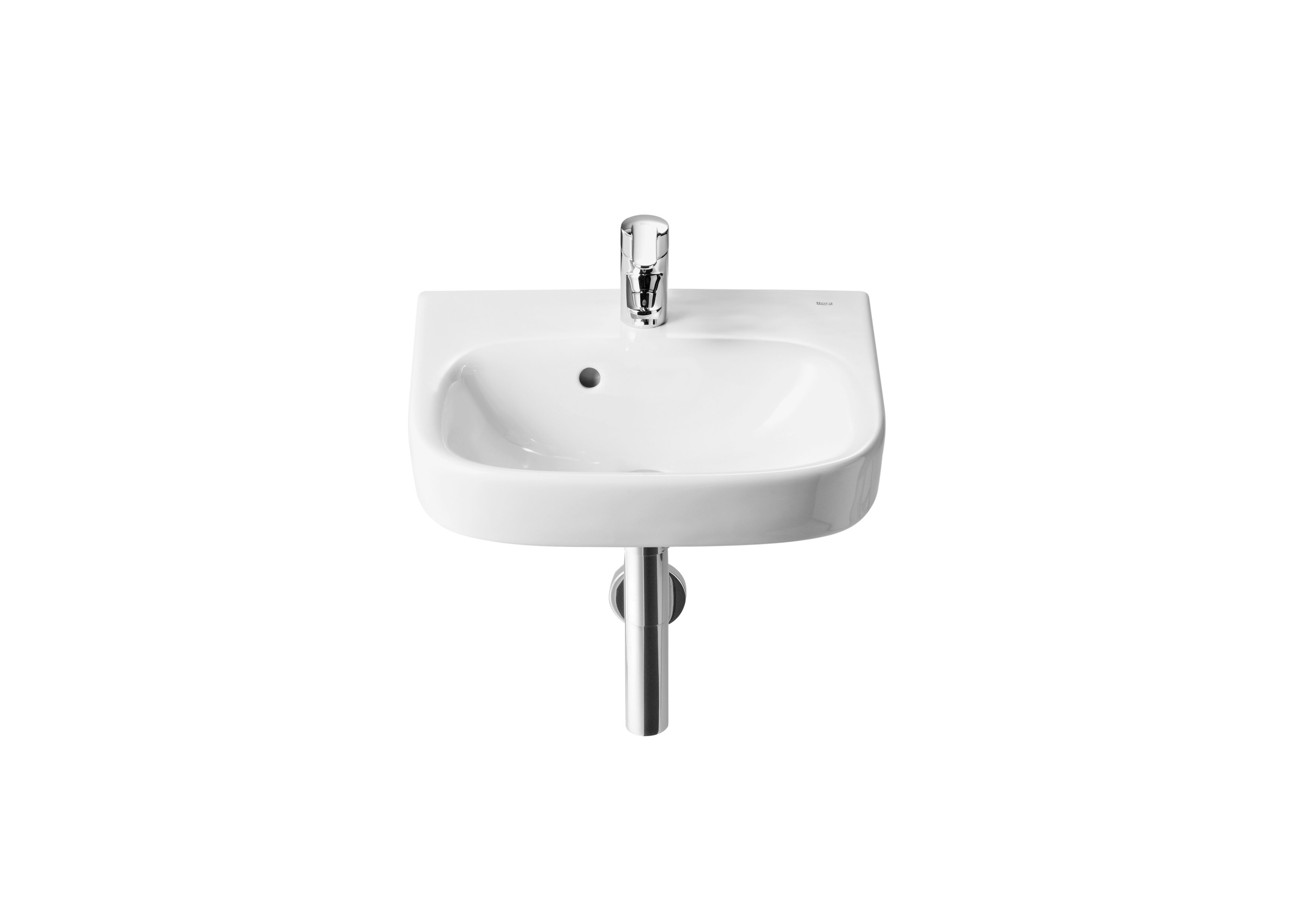 Roca Компактен умивалник за стенен монтаж 40×32см Glossy White 1 отвор A325998000