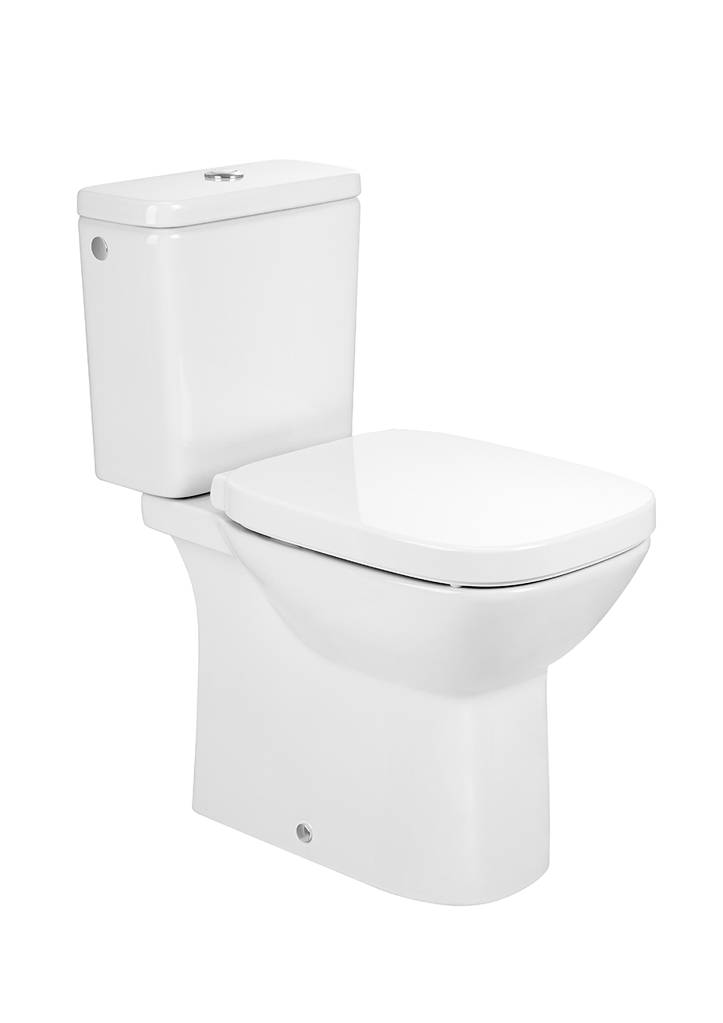 Roca Debba Square Тоалетна чиния моноблок Rimless двойно отмиване Glossy White A34299L000