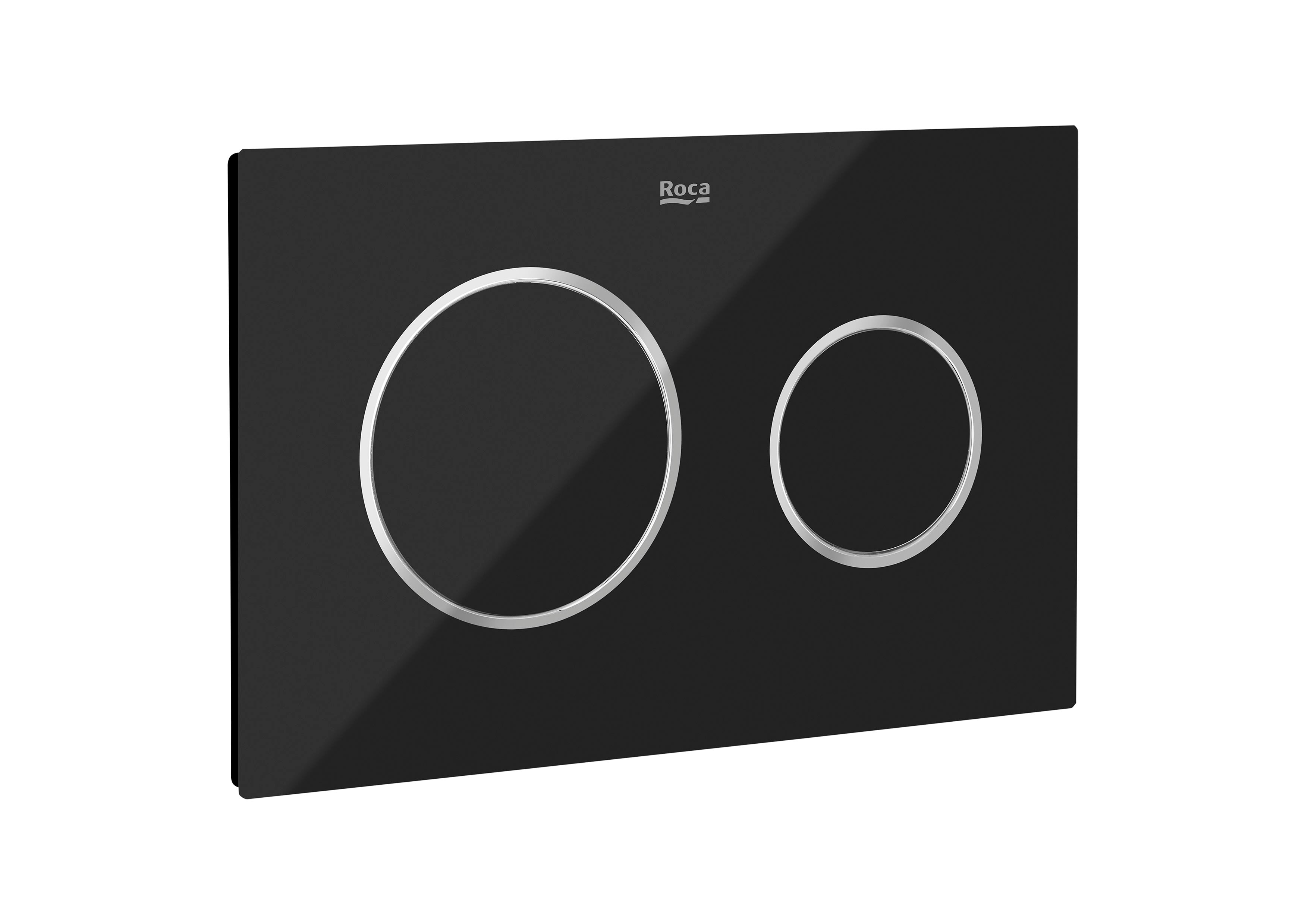 Roca Duplo One PL10 Двоен бутон със стъклено покритие Black With Glass A890189308
