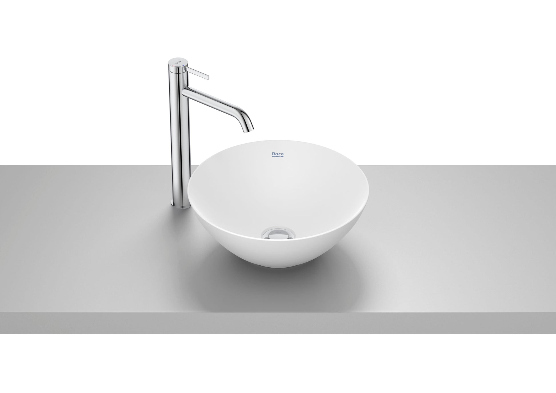 Roca Bol Умивалник Купа върху Плот Кръгла FINECERAMIC® White A32787L000 - Stonea.BG