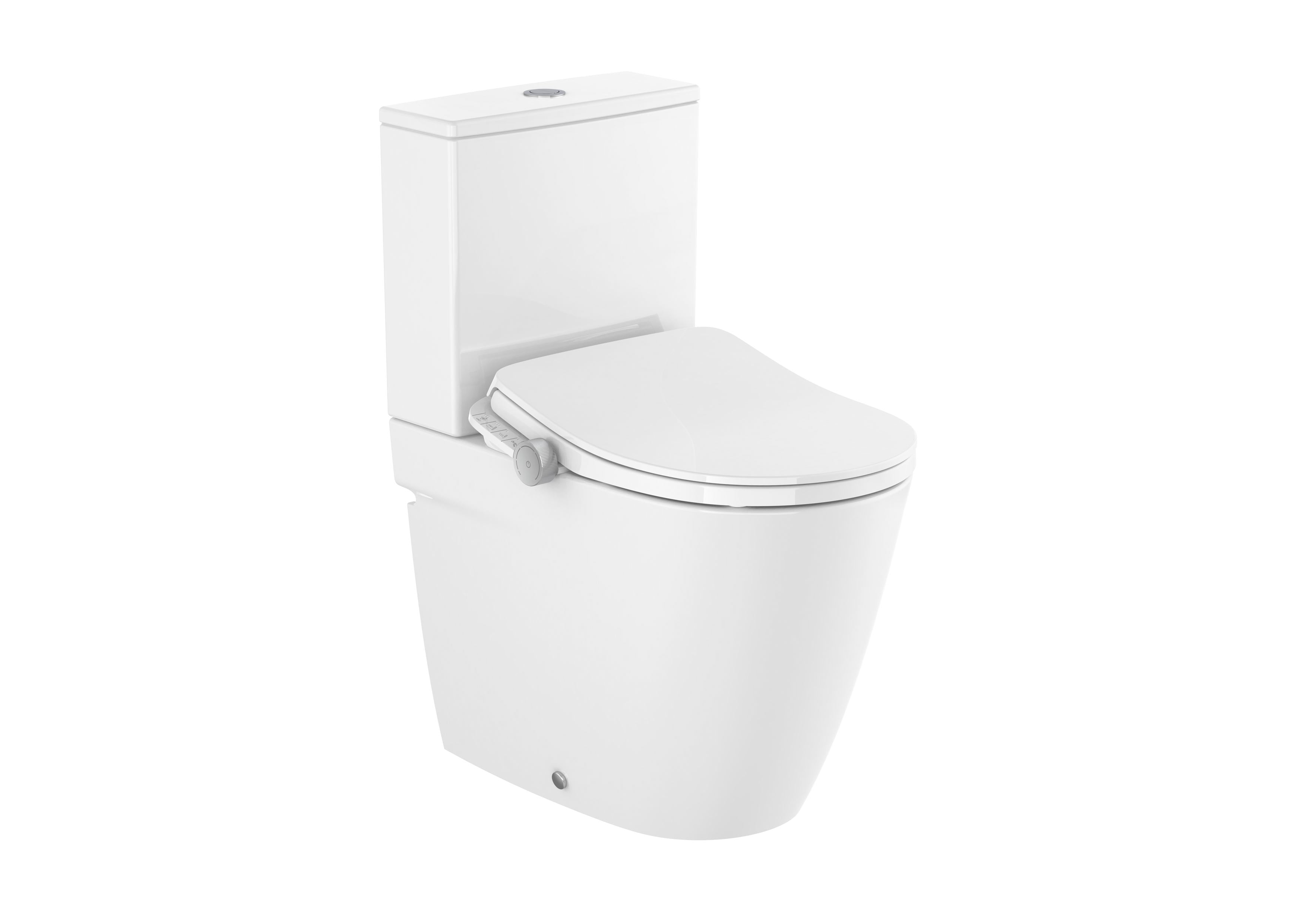 Roca In-Wash® Ona Смарт стояща тоалетна Rimless компактна с измиване и сушене White A803461S01