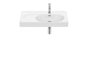 Roca Meridian Асиметричен умивалник Fineceramic® стенен 80×46см White дясна купа A327744000