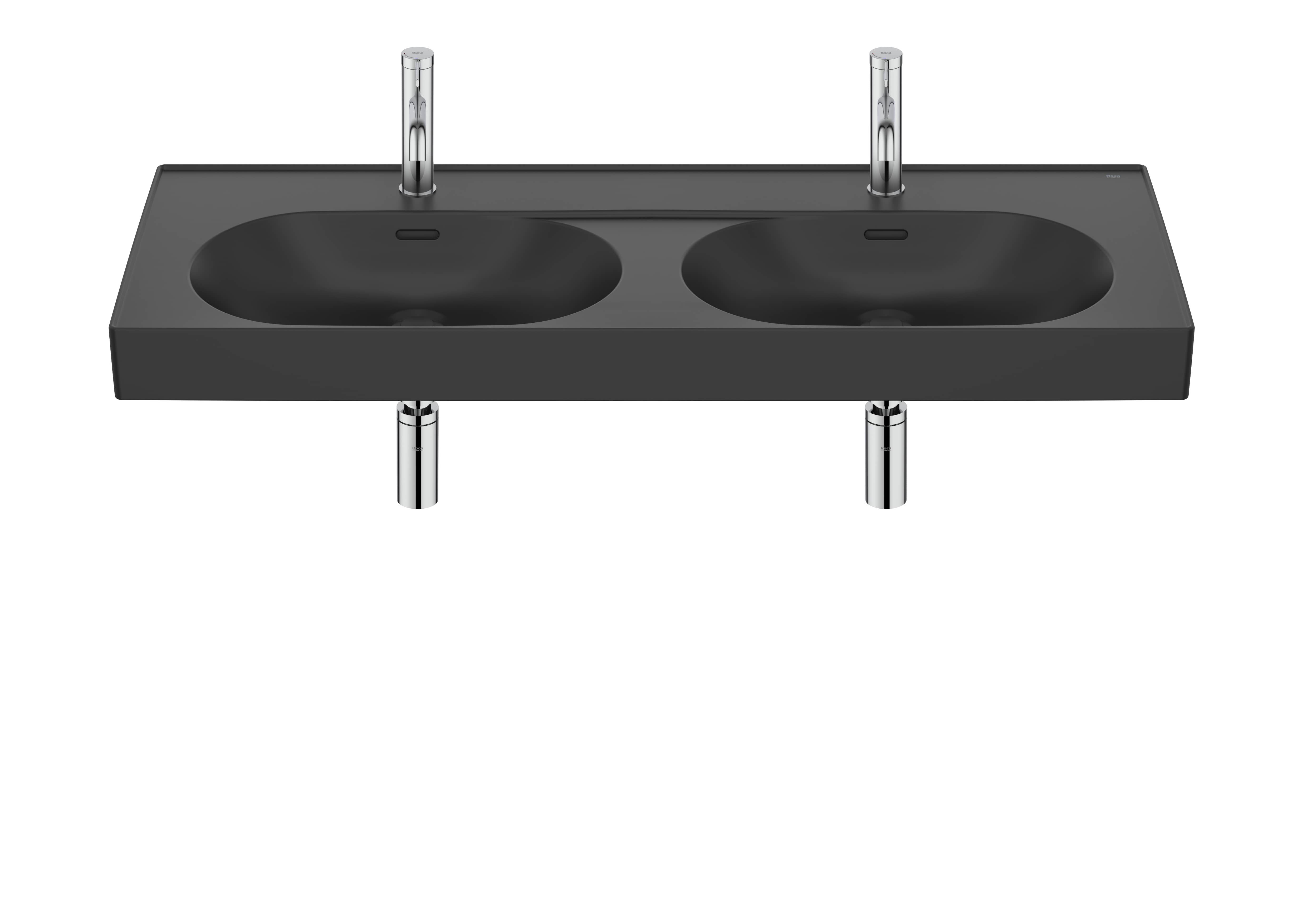 Roca Meridian - Двоен умивалник Fineceramic® стенен 120×46см White A327747000