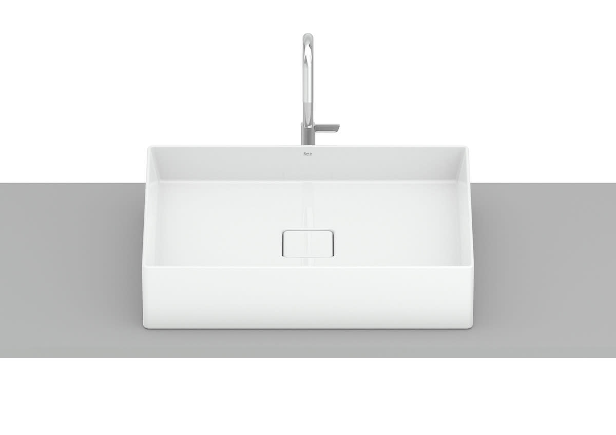 Roca Terra – Умивалник върху плот 51×36×12.8см White бял FINECERAMIC® A32787Z000