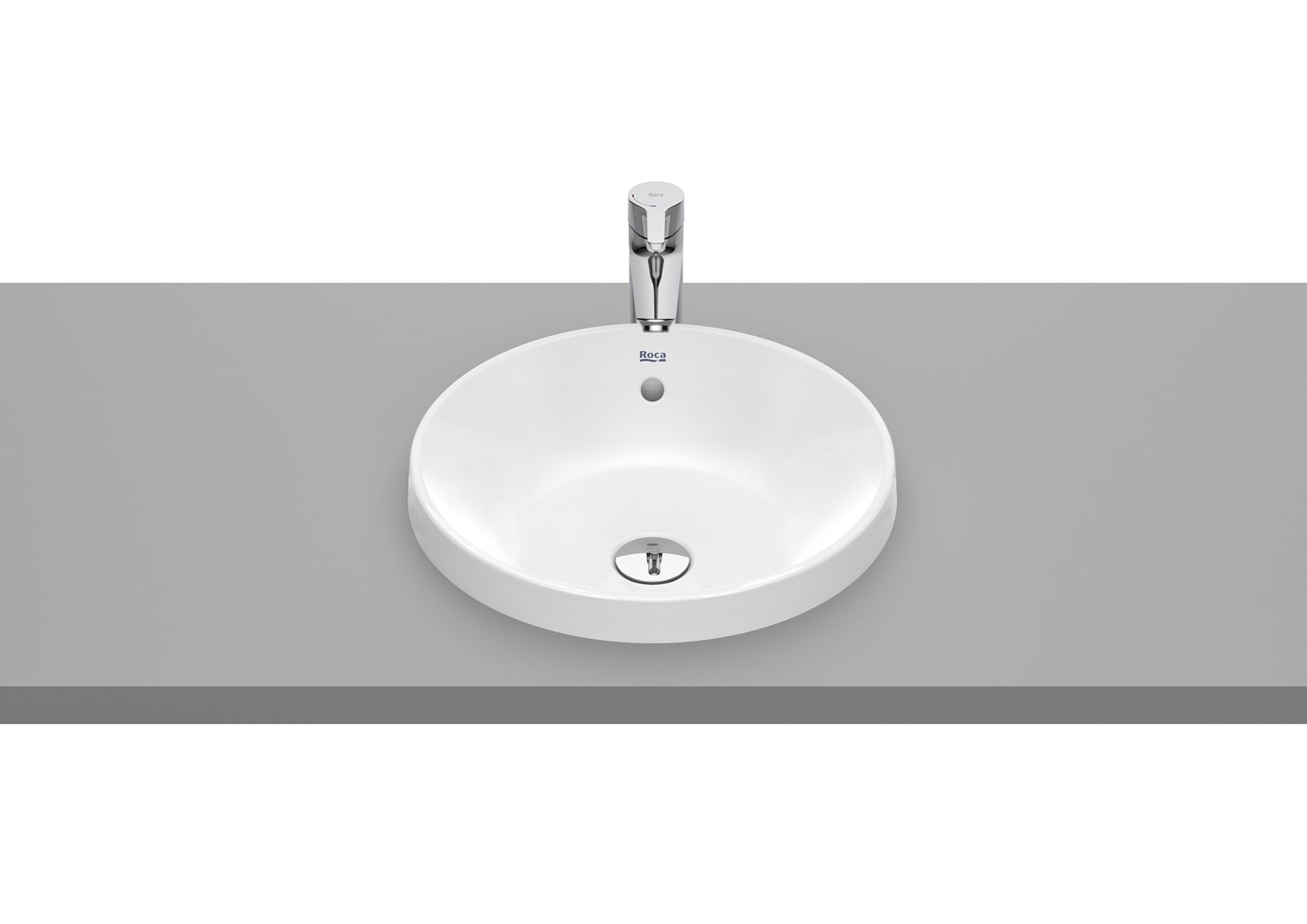 Roca The Gap Умивалник за Вграждане в Плот Овална Кръгла White A3270Y3000 - Stonea.BG