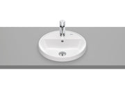 Roca The Gap – Овален умивалник за вграждане в плот 40×40×4см White бял интегриран плот 1 отвор A3270Y4000