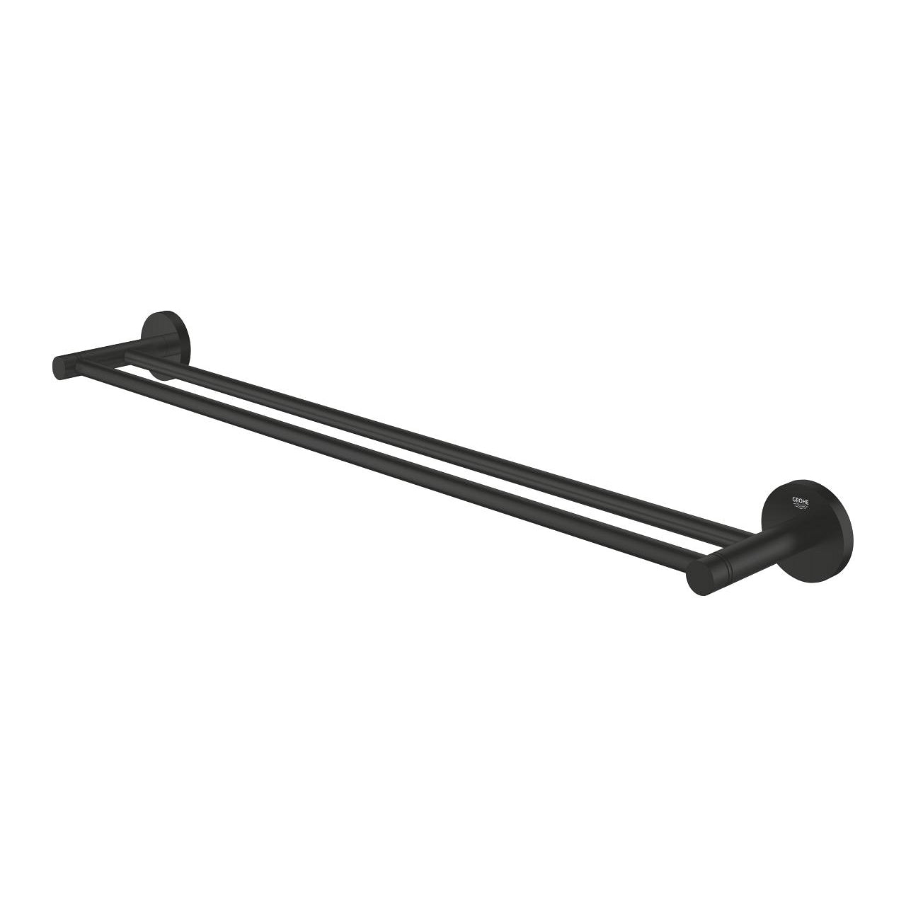 GROHE Essentials Двойна Поставка за Хавлии 654мм Matte Black 1024732430 - Stonea.BG