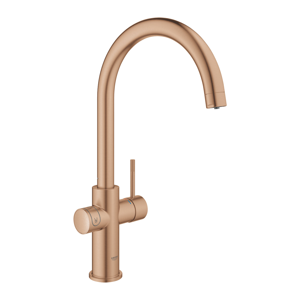 GROHE Blue Home Кухненски Смесител C-чучур Филтрирана Газирана Вода Brushed Warm Sunset 31455DL1 - Stonea.BG