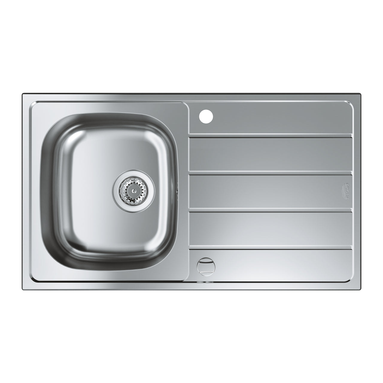 GROHE K200 Кухненска Мивка Неръждаема Стомана с Плот за Отцеждане 1 Купа 86x50cm 31552SD1 - Stonea.BG