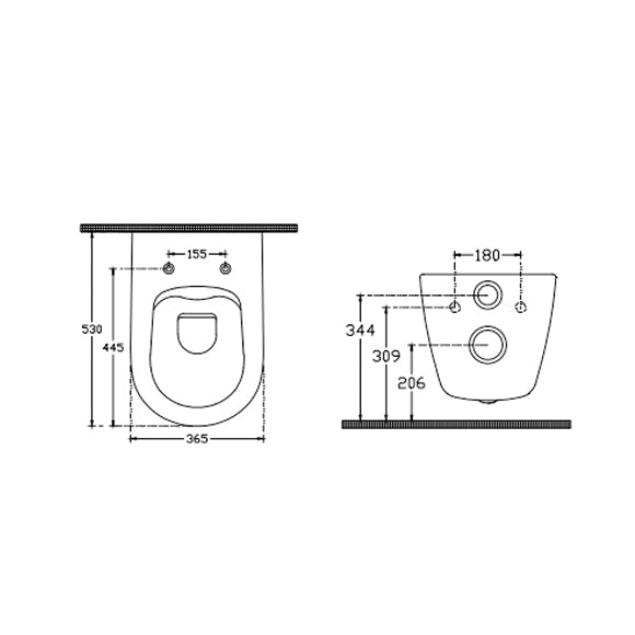 Isvea INFINITY Конзолна тоалетна чиния Rimless без ръб Petrol Green петролно зелено мат 10NF0200*-2P