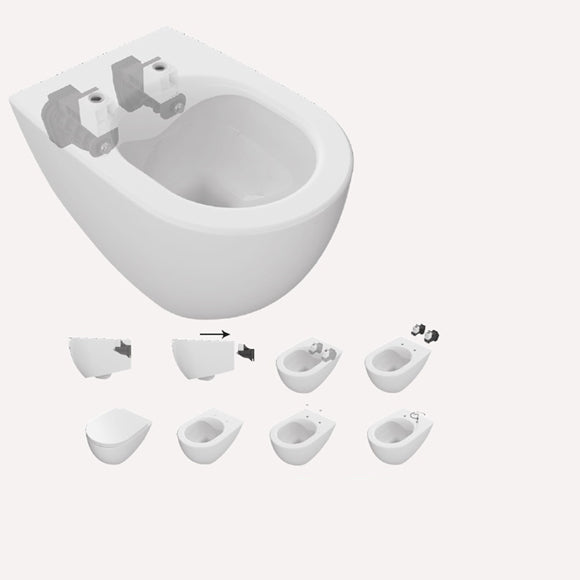 Isvea INFINITY Конзолна тоалетна чиния Rimless без ръб Ivory беж мат 10NF0200*-2K
