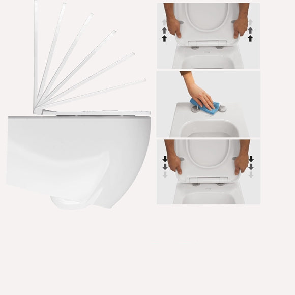 Isvea INFINITY Конзолна тоалетна чиния Rimless без ръб White Matt бял мат 10NF0200*-2L