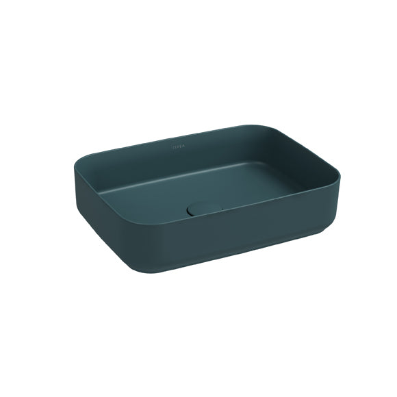 Isvea INFINITY Мивка върху плот Правоъгълна 50×36×12см Petrol Green петролно зелено мат 10NF65050-2P