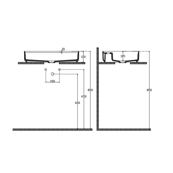 Isvea INFINITY Мивка върху плот Елипса 60×40×12см с отвор за смесител Blue син мат 10NF65060-2Z