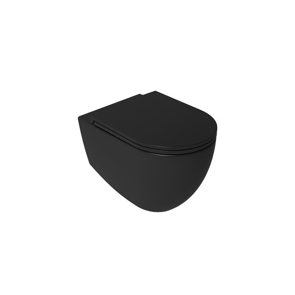 Isvea INFINITY Капак Soft-Close Slim забавено падане Black черен мат 40KF0521I-S