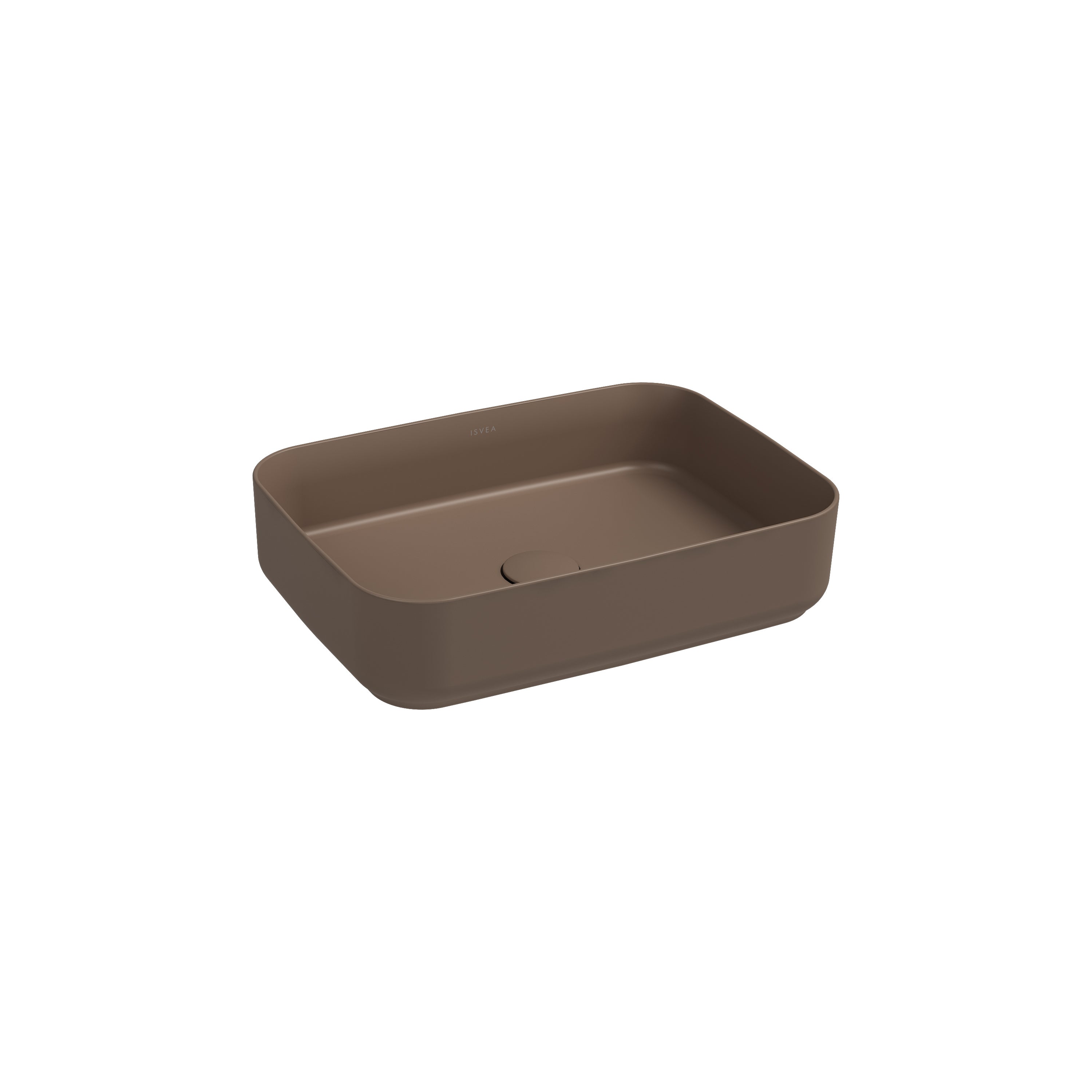 Isvea INFINITY Мивка върху плот Правоъгълна 50×36×12см Taupe кафяв мат 10NF65050-2H